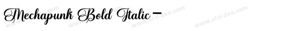Mechapunk Bold Italic字体转换